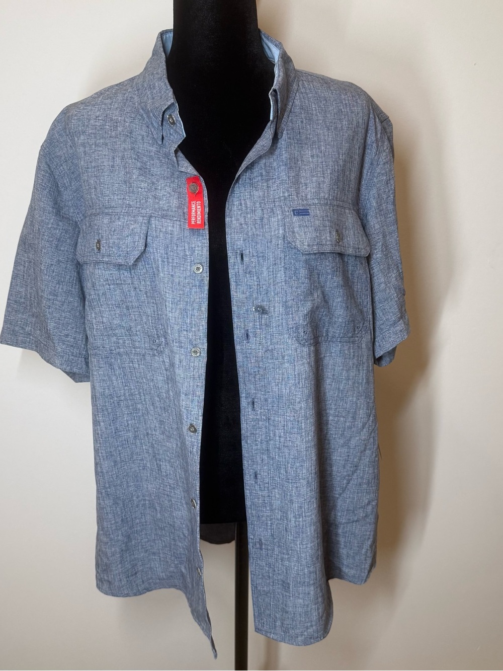 NWT Men’s CHAPS Sodalite Blue Everyday Performance Driwear Button Down XL NEW